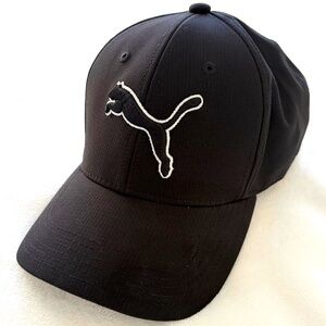PUMA One Size Stretch Fit Baseball Hat (Size: S/M) in Black NEW $45 MSRP